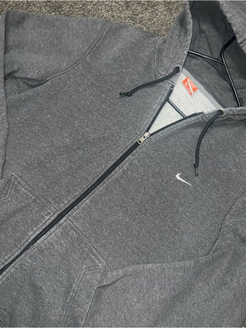 Vintage Y2K Nike Athletic Department Chest Swoosh Fullzip Fleece Hoodie Mens L
